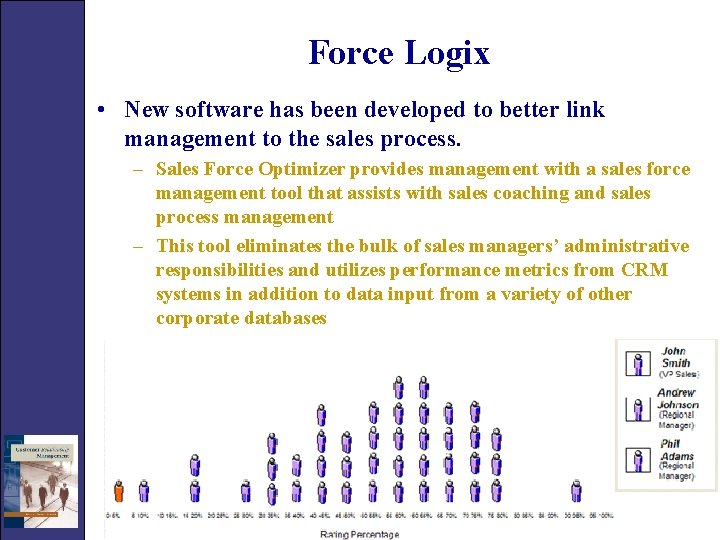 Force Logix • New software has been developed to better link management to the