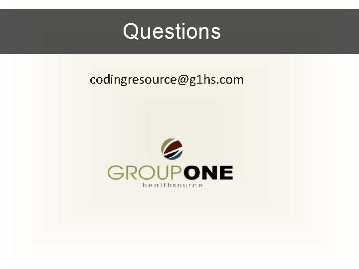 Questions codingresource@g 1 hs. com 