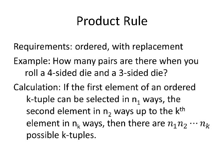 Product Rule • 