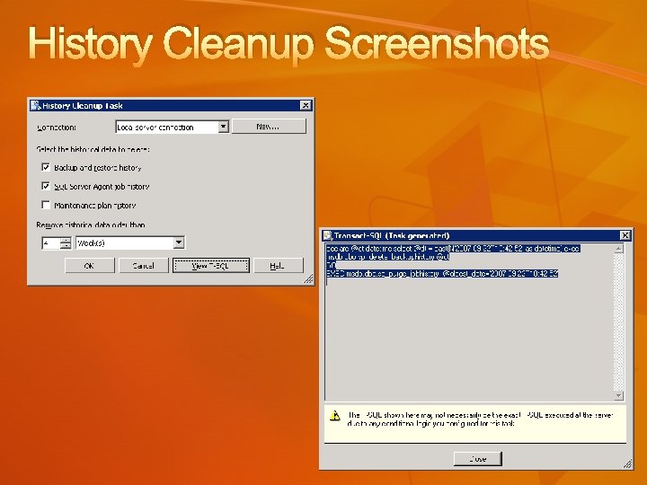 History Cleanup Screenshots 