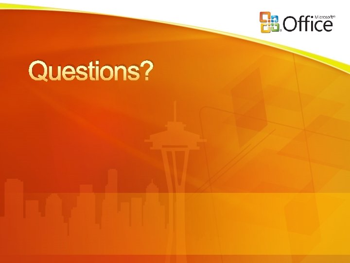 Questions? 