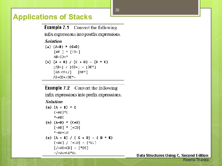 36 Applications of Stacks Data Structures Using C, Second Edition Reema Thareja 36 Applications of Stacks Data Structures Using C, Second Edition Reema Thareja