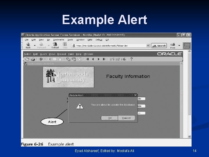 Example Alert Eyad Alshareef, Edited by: Mostafa Ali 14 