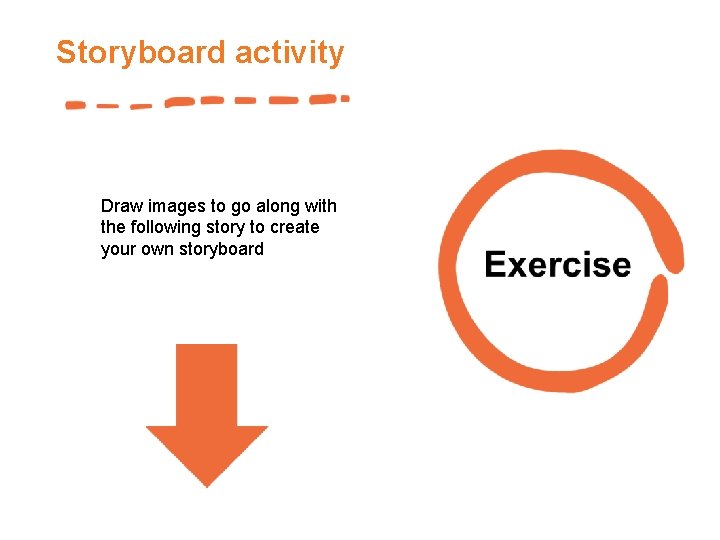 Storyboard activity Draw images to go along with the following story to create your