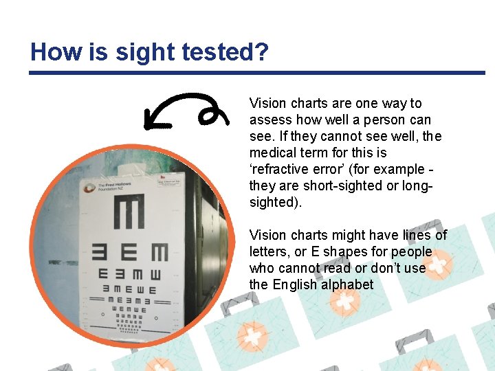 How is sight tested? Vision charts are one way to assess how well a