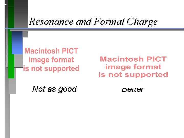 Resonance and Formal Charge Not as good Better 