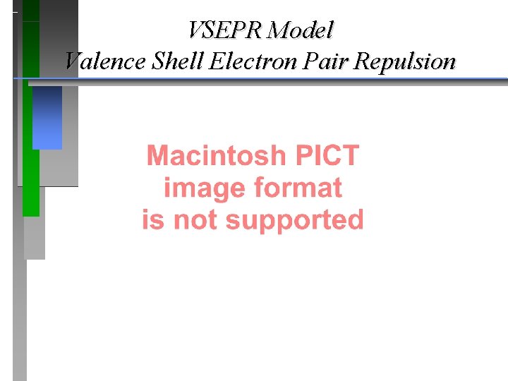 VSEPR Model Valence Shell Electron Pair Repulsion 