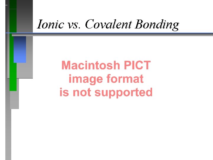 Ionic vs. Covalent Bonding 