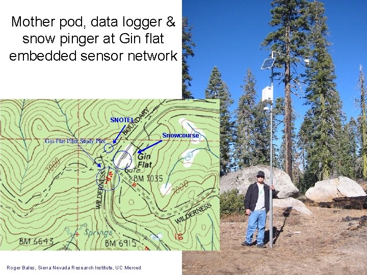 Mother pod, data logger & snow pinger at Gin flat embedded sensor network SNOTEL