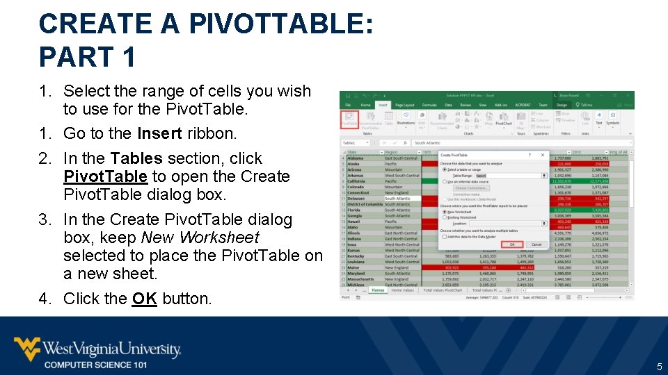 EXCEL PIVOTTABLES PARTICIPATION PROJECT Housing Problem Seafood Problem