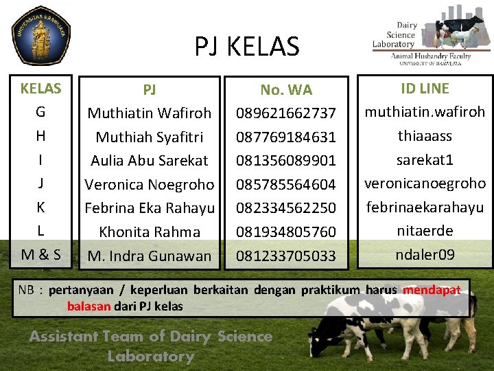 PJ KELAS G H I J K L M&S PJ Muthiatin Wafiroh Muthiah Syafitri