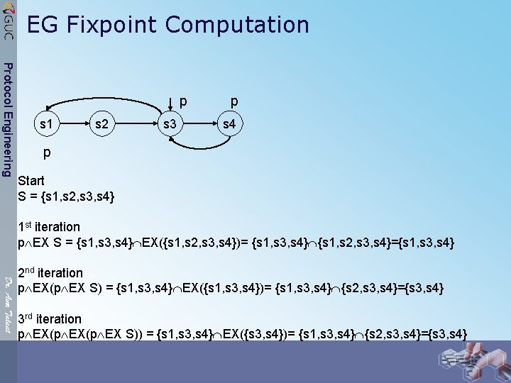 EG Fixpoint Computation Protocol Engineering p s 1 s 2 s 3 p s