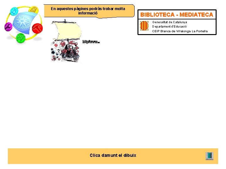 En aquestes pàgines podràs trobar molta informació BIBLIOTECA - MEDIATECA Generalitat de Catalunya Departament