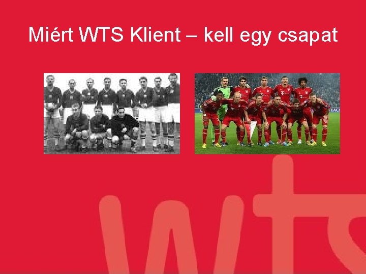 Miért WTS Klient – kell egy csapat 