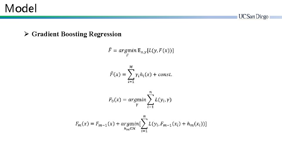 Model Ø Gradient Boosting Regression 