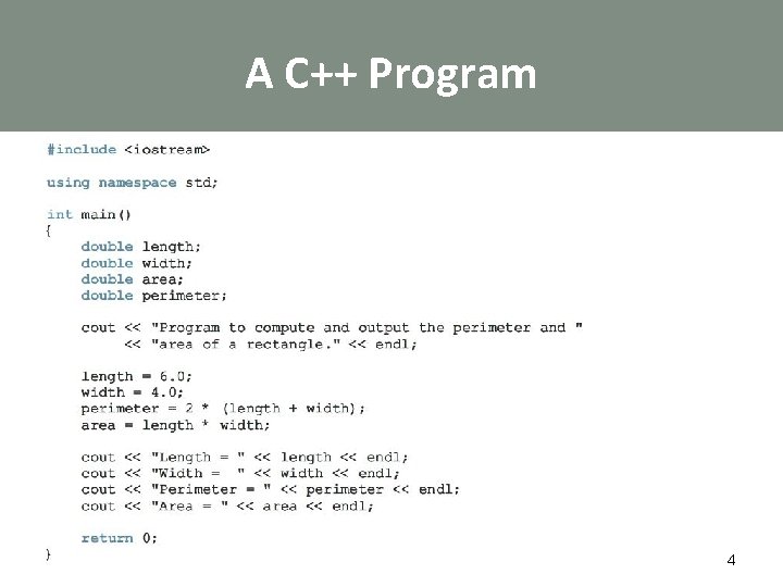 A C++ Program 4 