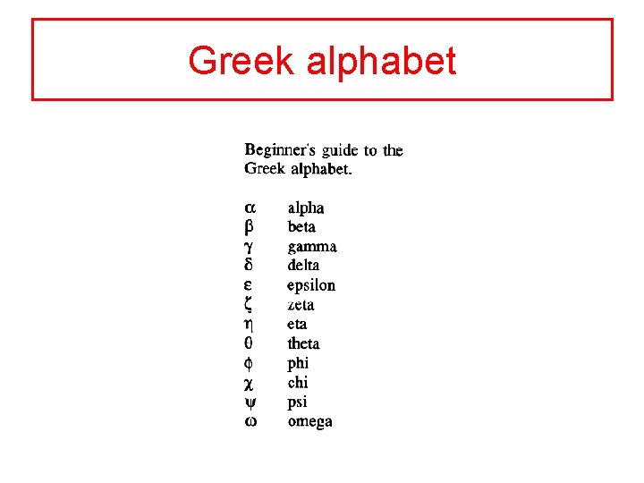 Greek alphabet 