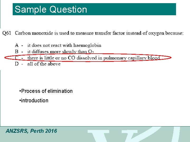 Click to edit Master title style Sample Question • Click to edit Master text