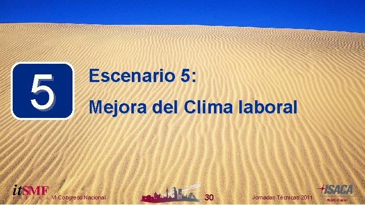 5 Escenario 5: Mejora del Clima laboral VI Congreso Nacional 30 Jornadas Técnicas 2011