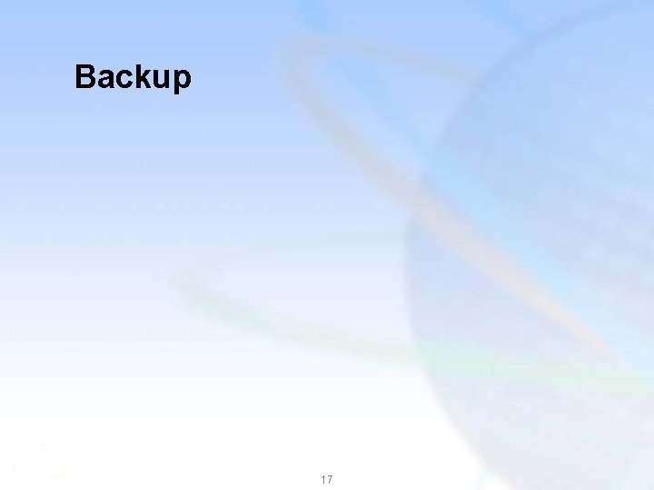 Backup 17 