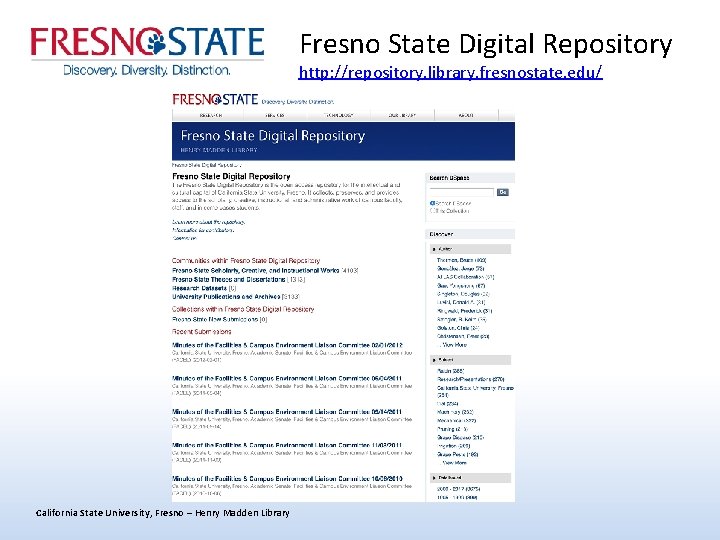 Fresno State Digital Repository http: //repository. library. fresnostate. edu/ California State University, Fresno –