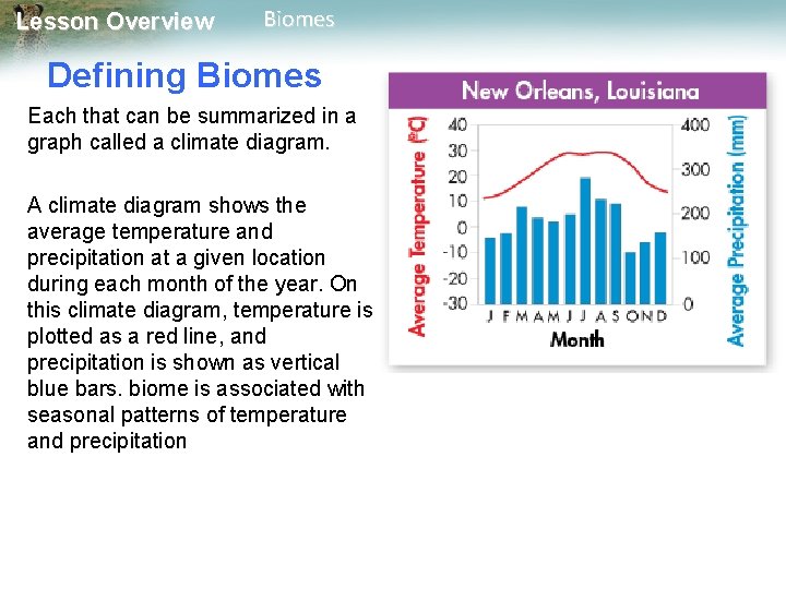 Lesson Overview Biomes Defining Biomes Each that can be summarized in a graph called