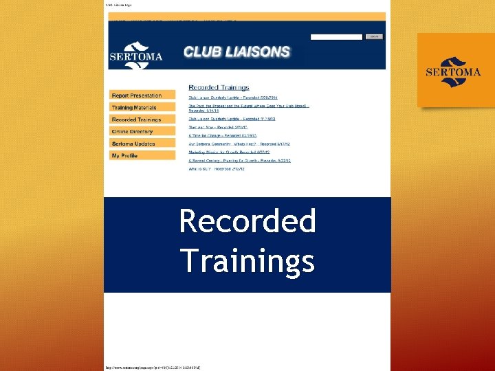 Recorded Trainings 