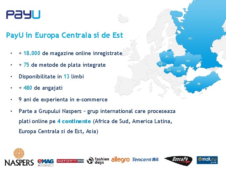 Pay. U in Europa Centrala si de Est • + 18. 000 de magazine