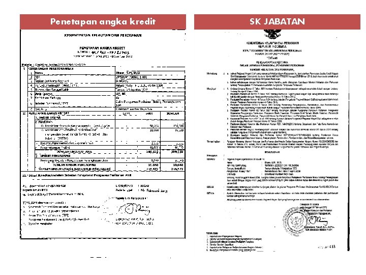 Penetapan angka kredit SK JABATAN 