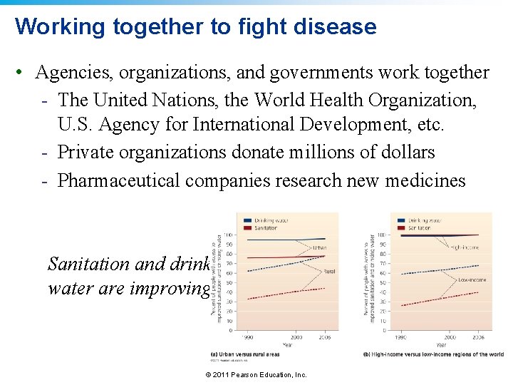 Working together to fight disease • Agencies, organizations, and governments work together - The