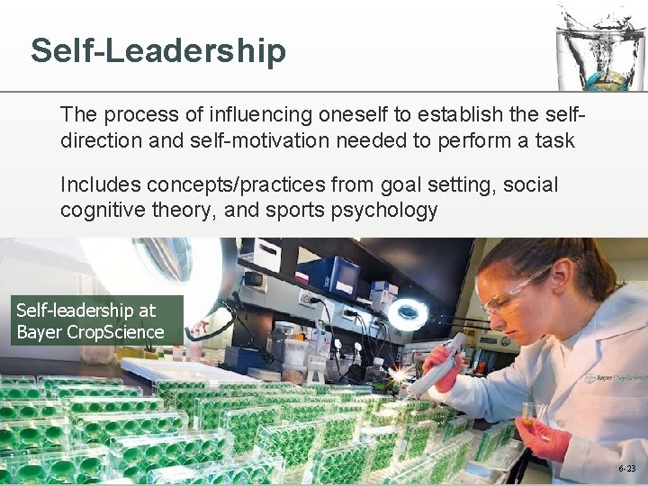 Self-Leadership The process of influencing oneself to establish the selfdirection and self-motivation needed to