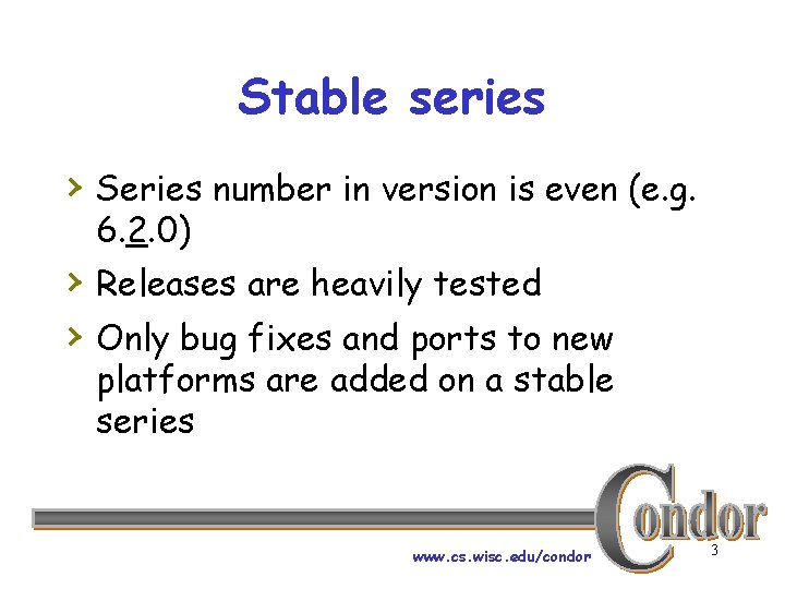 Stable series › Series number in version is even (e. g. 6. 2. 0)