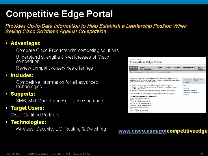 Competitive Edge Portal Provides Up-to-Date Information to Help Establish a Leadership Position When Selling Competitive Edge Portal Provides Up-to-Date Information to Help Establish a Leadership Position When Selling