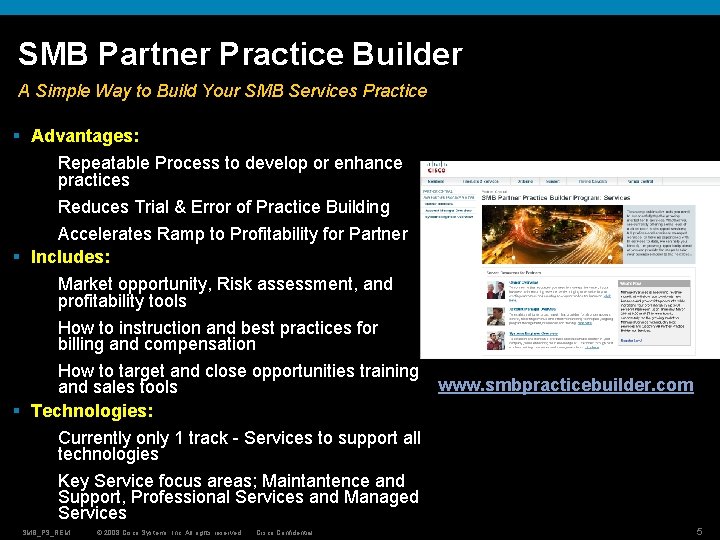 SMB Partner Practice Builder A Simple Way to Build Your SMB Services Practice § SMB Partner Practice Builder A Simple Way to Build Your SMB Services Practice §