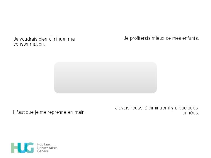 Je voudrais bien diminuer ma consommation. Il faut que je me reprenne en main.