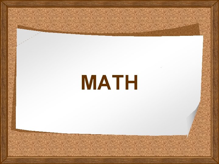 MATH 