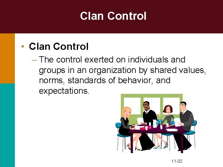 Clan Control • Clan Control – The control exerted on individuals and groups in