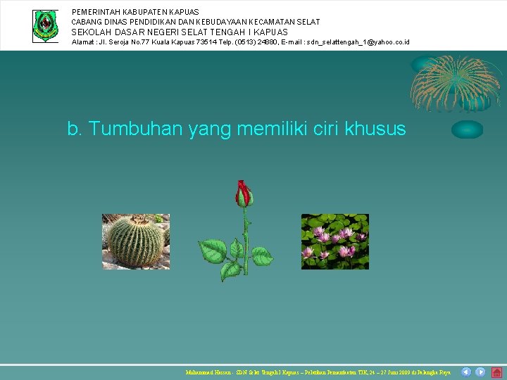 PEMERINTAH KABUPATEN KAPUAS CABANG DINAS PENDIDIKAN DAN KEBUDAYAAN KECAMATAN SELAT SEKOLAH DASAR NEGERI SELAT