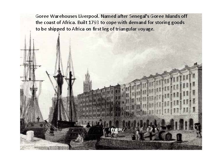 Goree Warehouses Liverpool. Named after Senegal's Goree Islands off the coast of Africa. Built