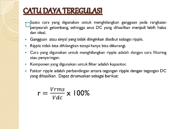 CATU DAYA TEREGULASI � 