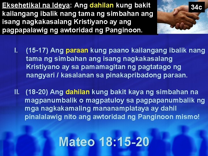 Eksehetikal na Ideya: Ang dahilan kung bakit kailangang ibalik nang tama ng simbahan ang