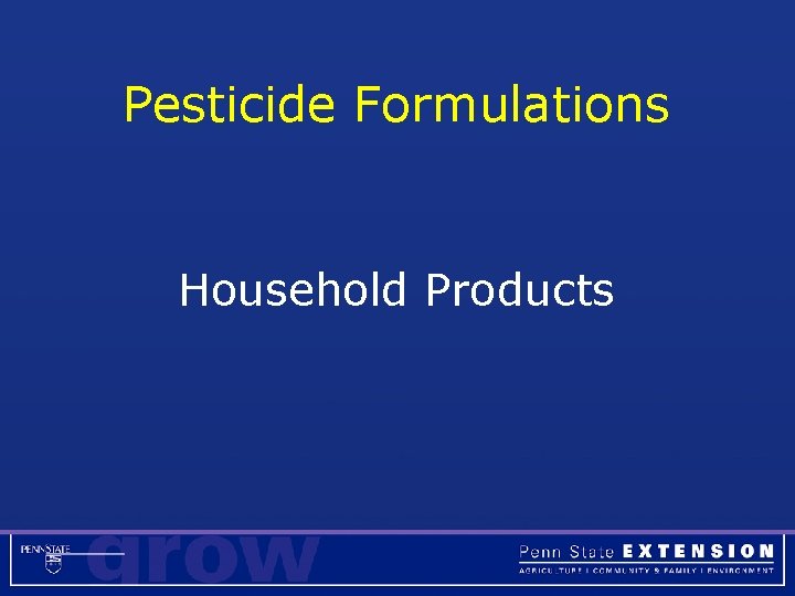 Pesticide Formulations Household Products 