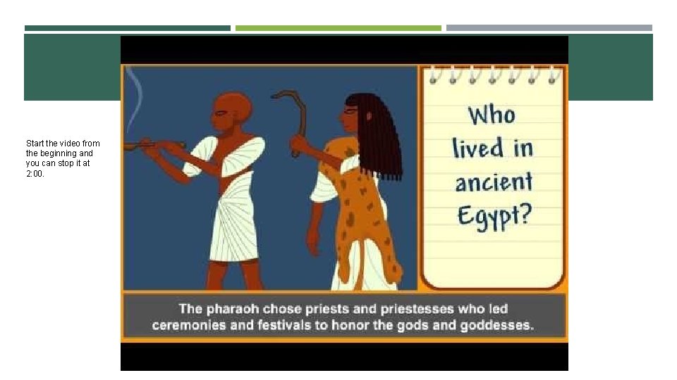 Start the video from the beginning and you can stop it at 2: 00.