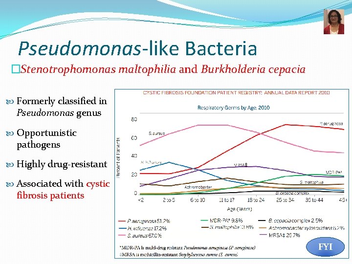 Pseudomonas-like Bacteria �Stenotrophomonas maltophilia and Burkholderia cepacia Formerly classified in Pseudomonas genus Opportunistic pathogens