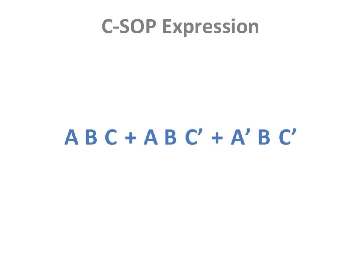 C-SOP Expression 