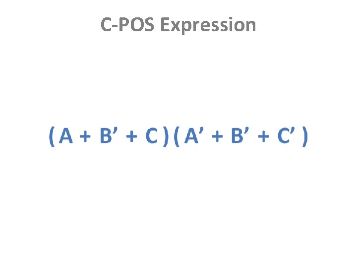 C-POS Expression 