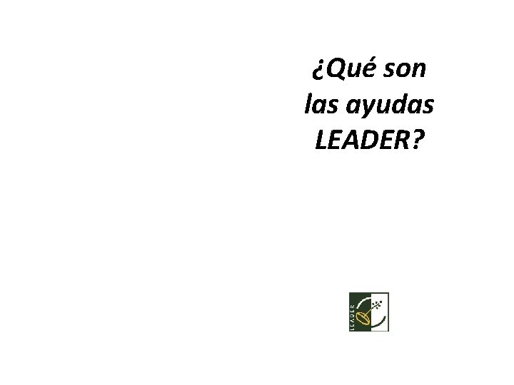 ¿Qué son las ayudas LEADER? 