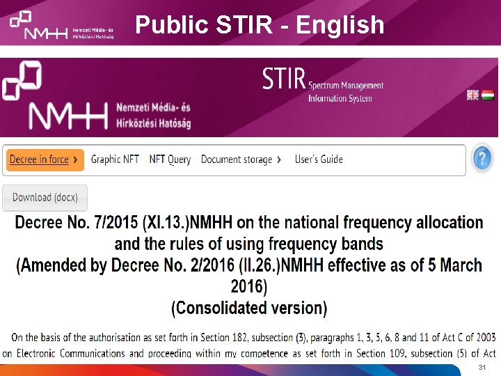 Public STIR - English 31 