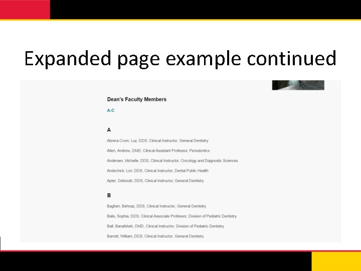 Expanded page example continued 