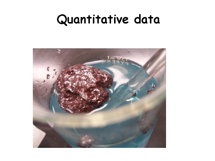 The. Quantitative temperature data of the liquid rose 20 degrees 